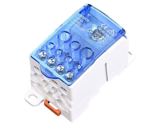 UKK-400 UKK 400A Power distribution block box, electric distributing din rail Terminal Block 80A, 160A, 250A, 400A