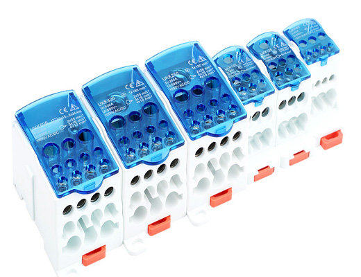 Din Rail Terminal Block UKK 80/125/160A Distribution Box One in Multiple Out Power Universal Wire Electrical Connector Junction