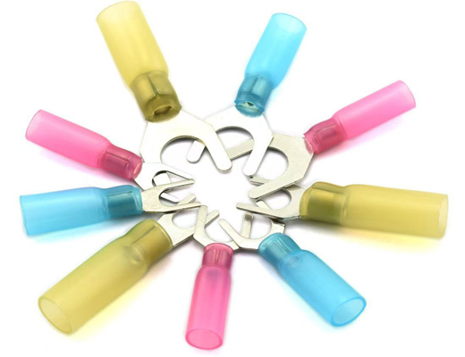 SV Series Copper Spade Terminal Fork Block PVC Plastic Solder Sleeve Insulated Cold End Terminals Crimp Wire Connector Terminals