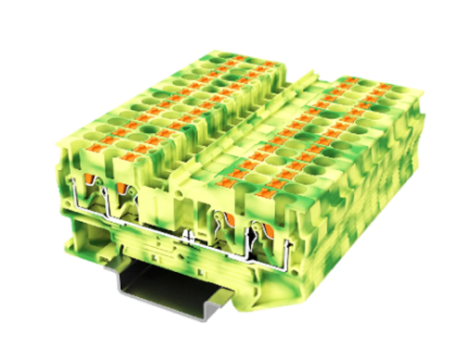 Contact PT-2.5/2-2PE DIN rail mounting push-in connectors ground terminal block