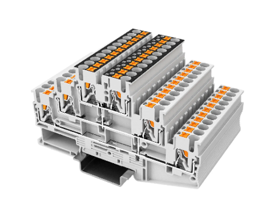 Contact UPT-2.5/3L 3 layer industrial distribution terminal block push-in typ