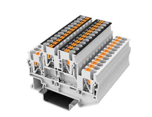 UTL Contact UPT-2.5/2L Electrical Push-In Disconnect Terminal Rail-Mounted 2 Layer Spring Connector