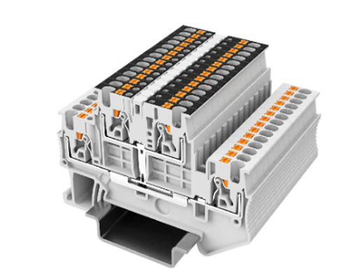 Contact PT-1.5/2L Double level Low Voltage Power Insulated pluggable terminal block with equipottial bonder